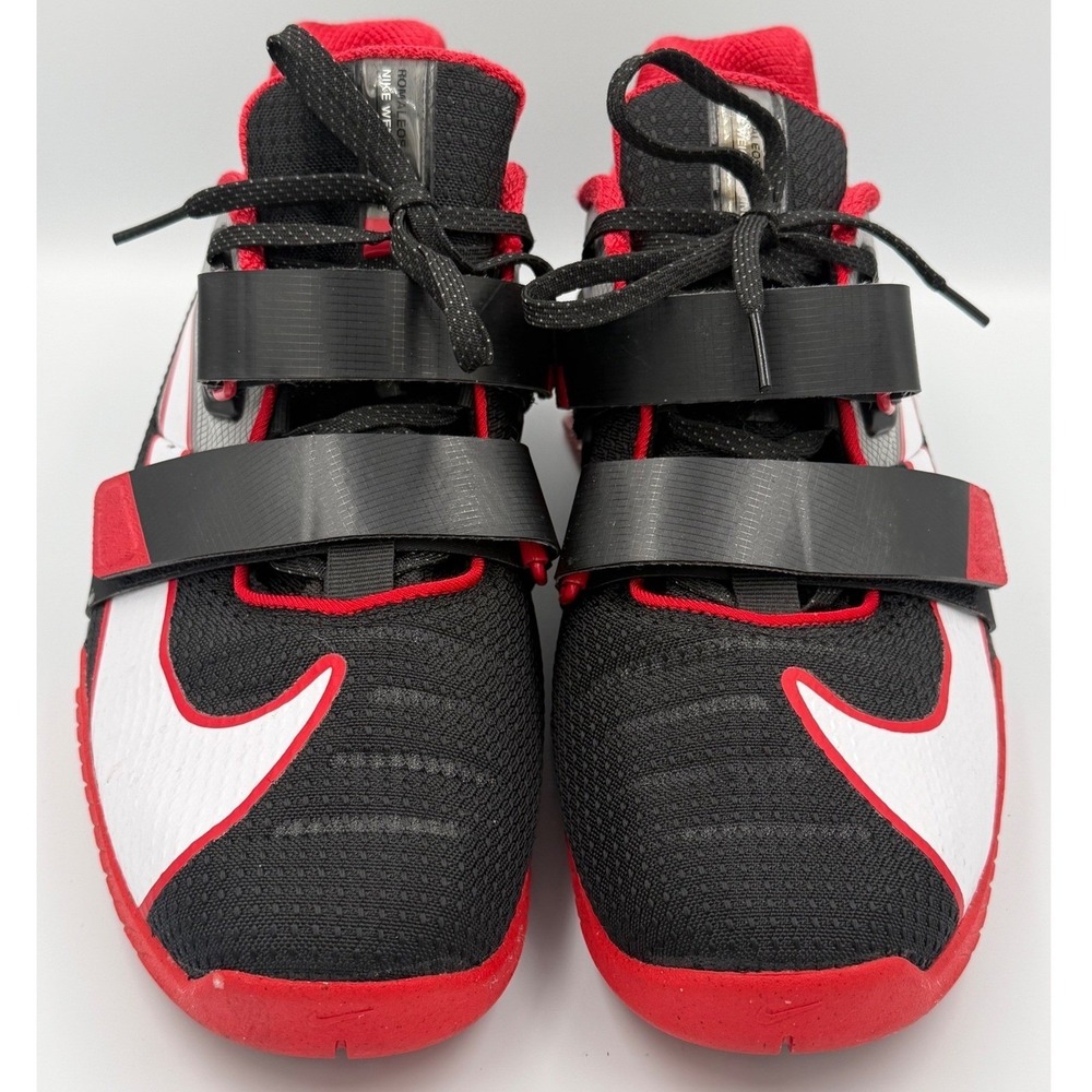 Nike Romaleos 4 Weightlifting Shoes Black White Red CD3463-003 Mens Size 13 - Picture 2 of 8